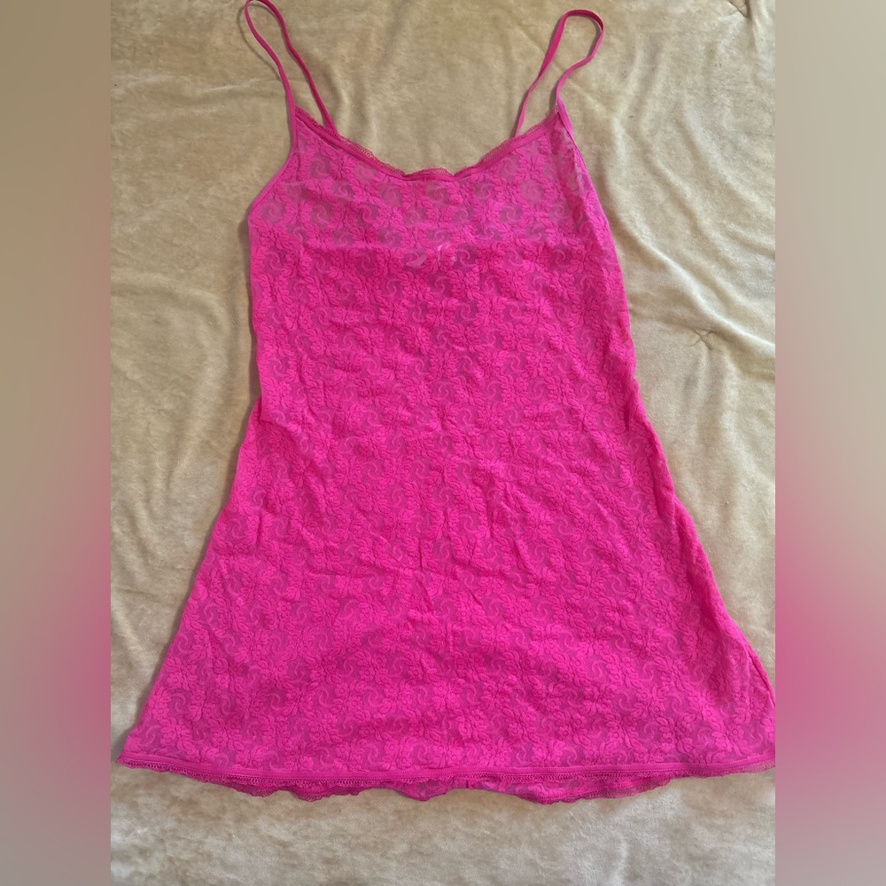 Victoria's Secret Hot Pink Lace Camisole! Size small